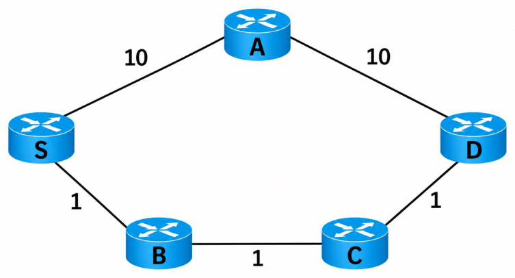 Choose between S–A–D and S–B–C–D